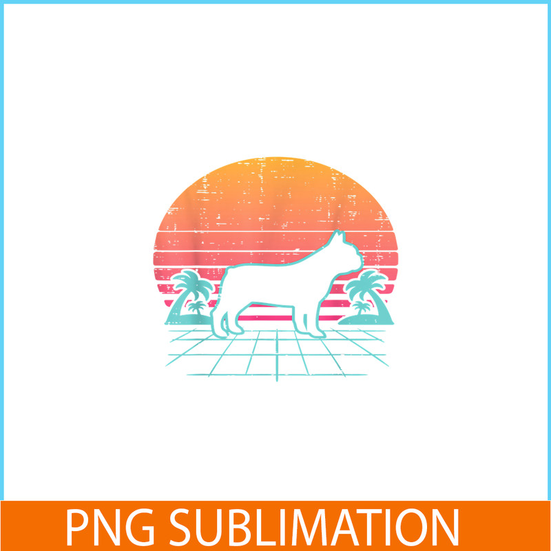 HL161023108-French Bulldog Vaporwave Aesthetic PNG, Frenchie Dog Lover PNG, French Dog Artwork PNG.png
