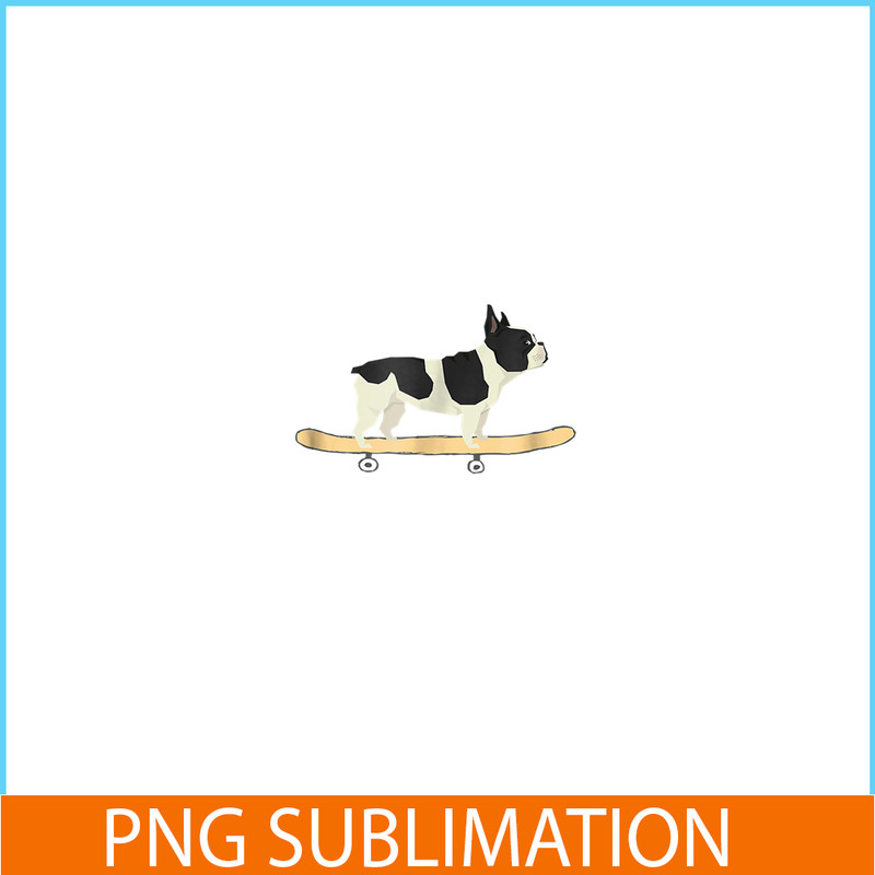 HL161023153-Funny Skateboarding Bulldog Puppy PNG, Frenchie Bulldog PNG, French Dog Artwork PNG.png