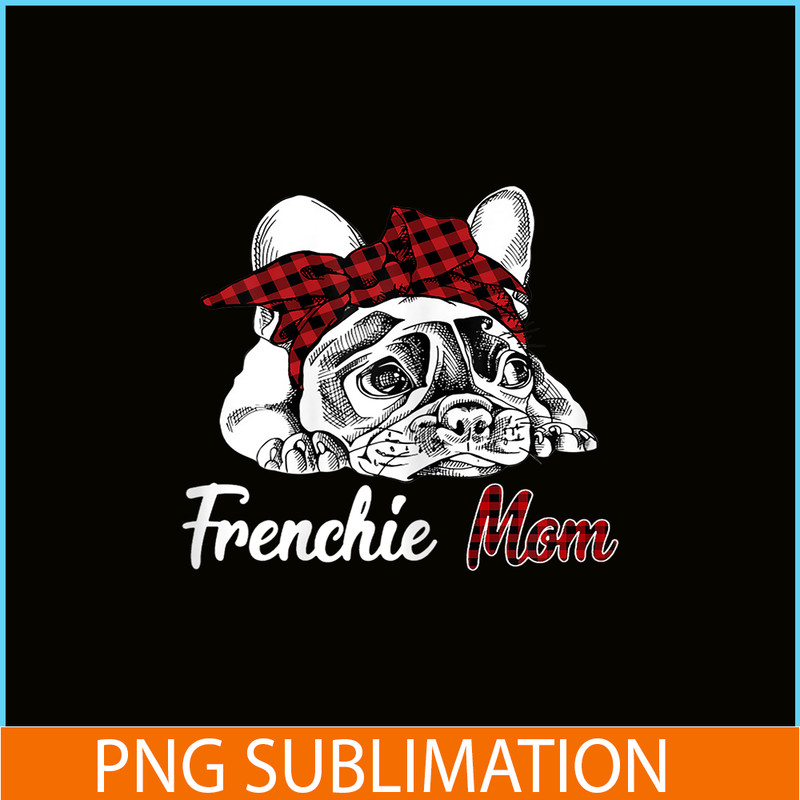 HL161023218-Womens Frenchie Mom French Bulldog With Red Plaid Headband PNG.png