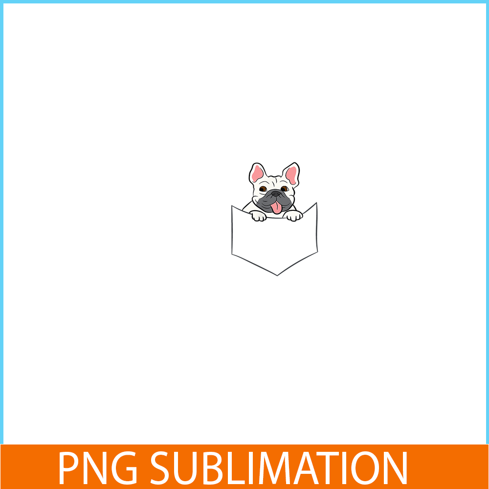 HL16102368-French Bulldog In A Pocket PNG, Frenchie Dog Lover PNG, French Dog Artwork PNG.png