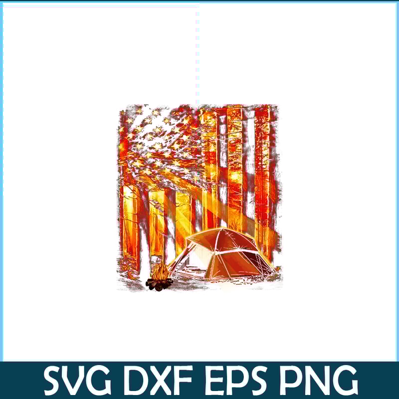 CAMP07112365-Into the wood PNG America Flag Camping PNG Loving Camping PNG.png
