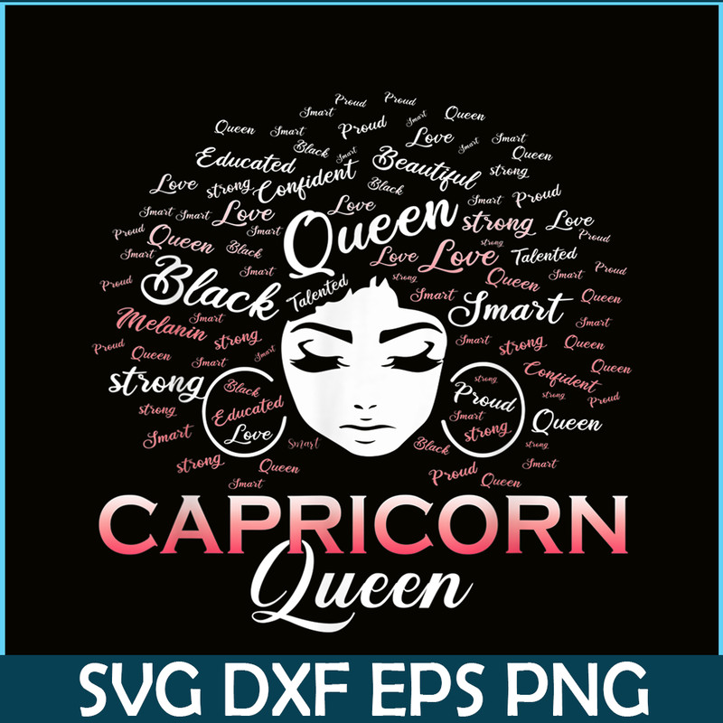 CPB28102306-Black Women PNG Capricorn Queen PNG January Birthday PNG.png