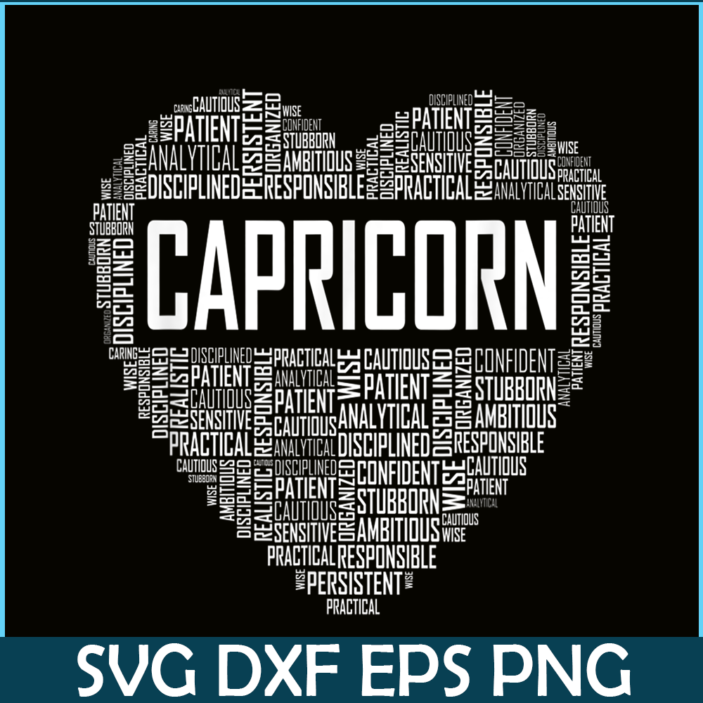 CPB28102350-Capricorn Zodiac Traits PNG Horoscope Astrology Sign PNG Capricorn Heart PNG.png