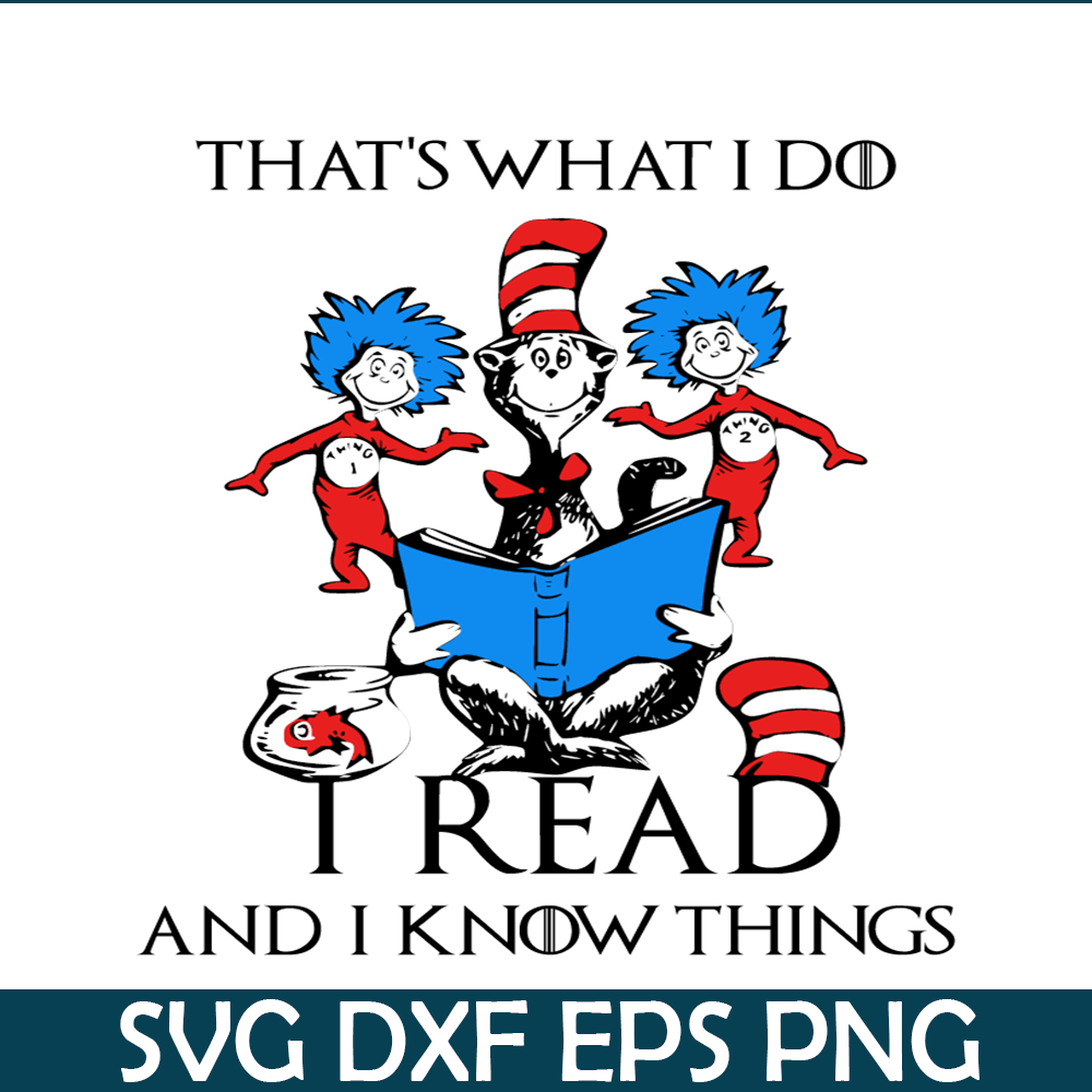DS105122342-Cat in the hat reading rab SVG, Dr Seuss SVG, Cat In The Hat SVG DS105122342.png