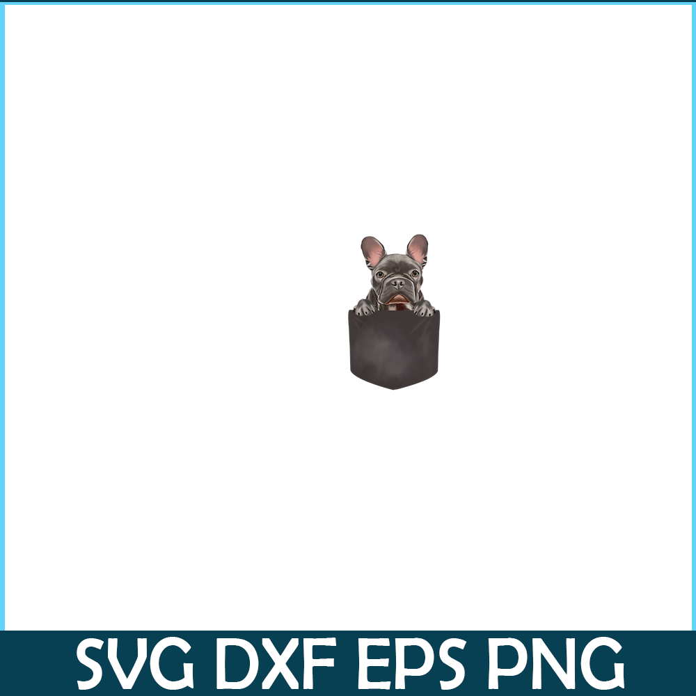 HL16102330-Dog In Pocket PNG, Dog Lover PNG, French Bulldog PNG.png