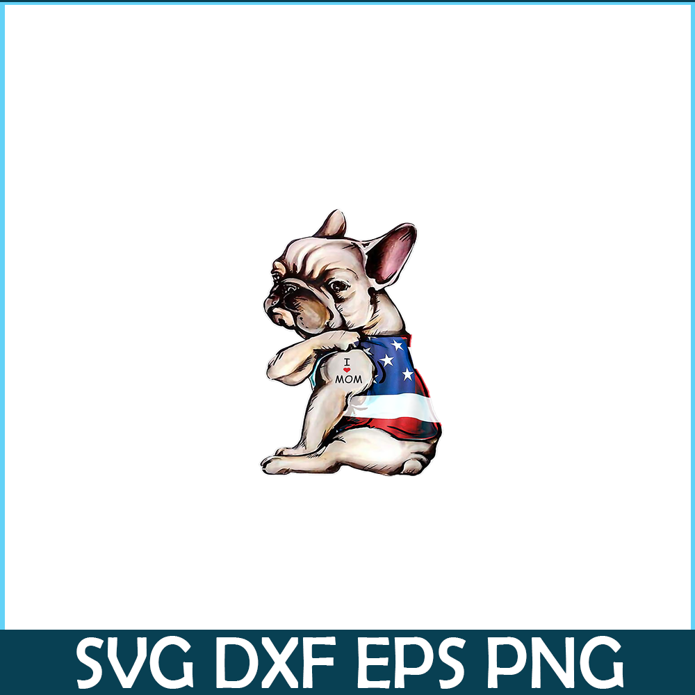 HL16102396-French Bulldog Tattoo PNG, Frenchie Dog Lover PNG, French Dog Artwork PNG.png