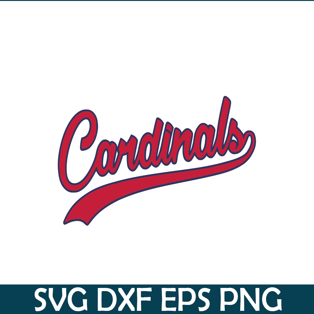 MLB2041223106-Cardinals Red Text SVG, Major League Baseball SVG, Baseball SVG MLB2041223106.png