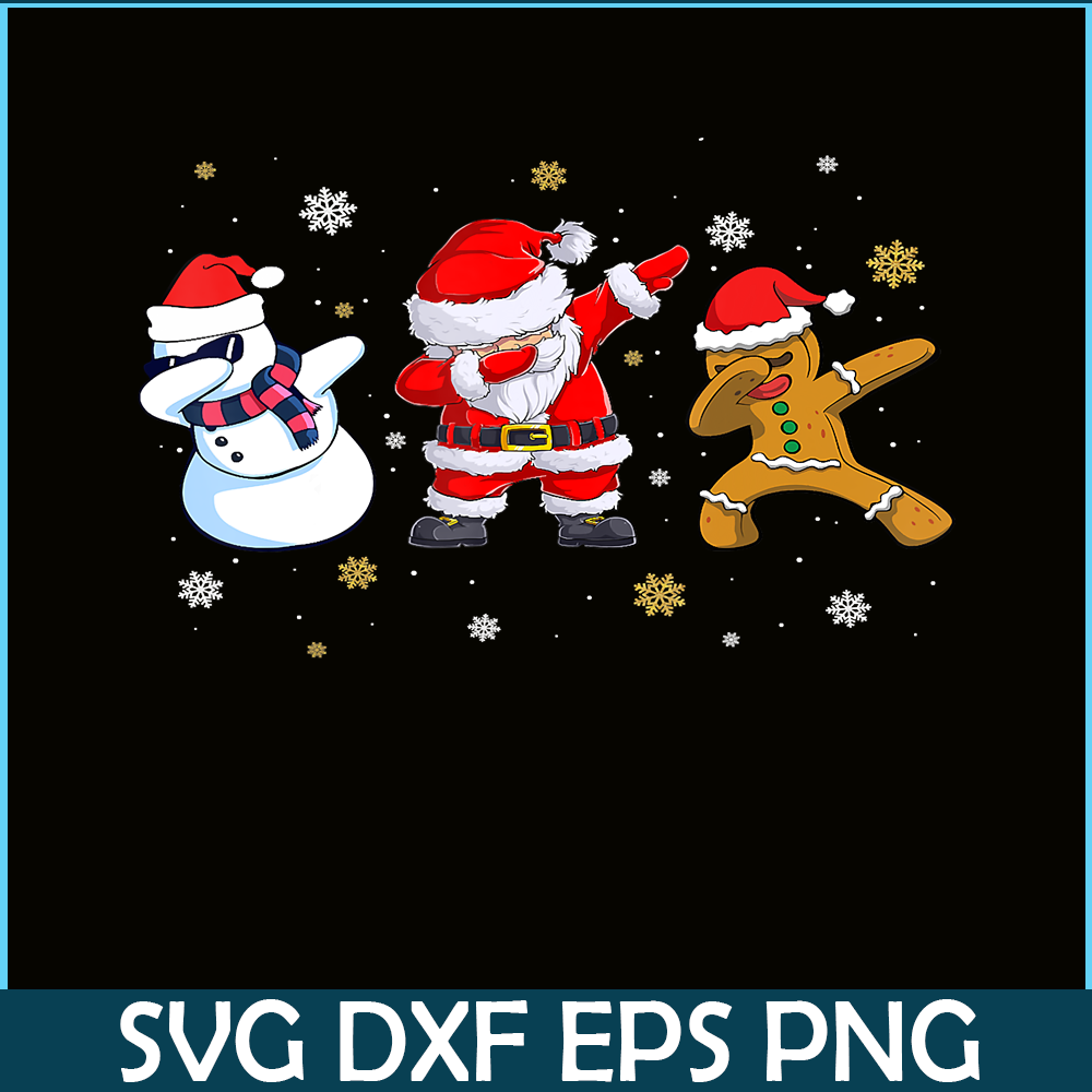 PNG141023149-Christmas Dabbing Santa And Friends Boys Kids Dab Xmas T-Shirt Png.png