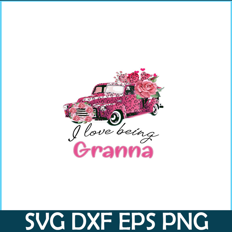 VLT19102349-I Love Being Granna PNG, Pink Valentine PNG, Valentine Holidays PNG.png