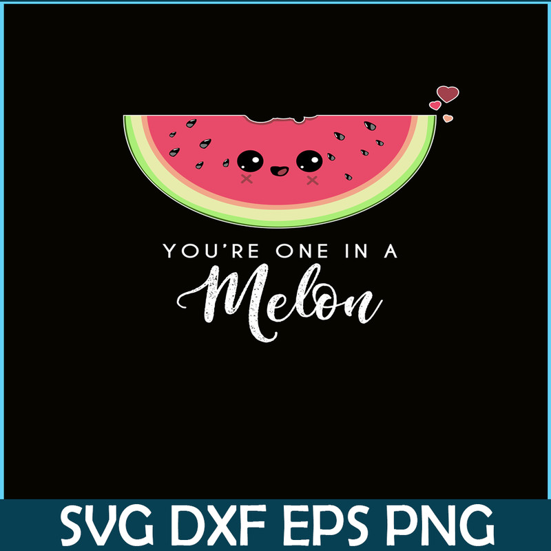 VLT21102339-You Are One In Melon PNG, Cute Valentine PNG, Valentine Holidays PNG.png