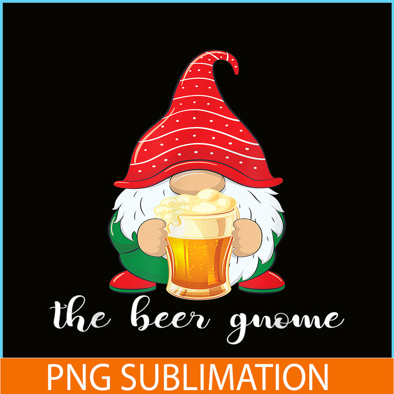 BEER28102315-Christmas Funny Gnome Beer Lovers PNG The Beer Gnome PNG Drunk Gnome PNG.png