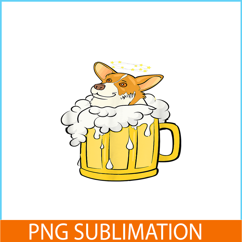 BEER28102376-Corgi Dog Beer Drinking PNG Drinking Party PNG Corgi And Beer PNG.png
