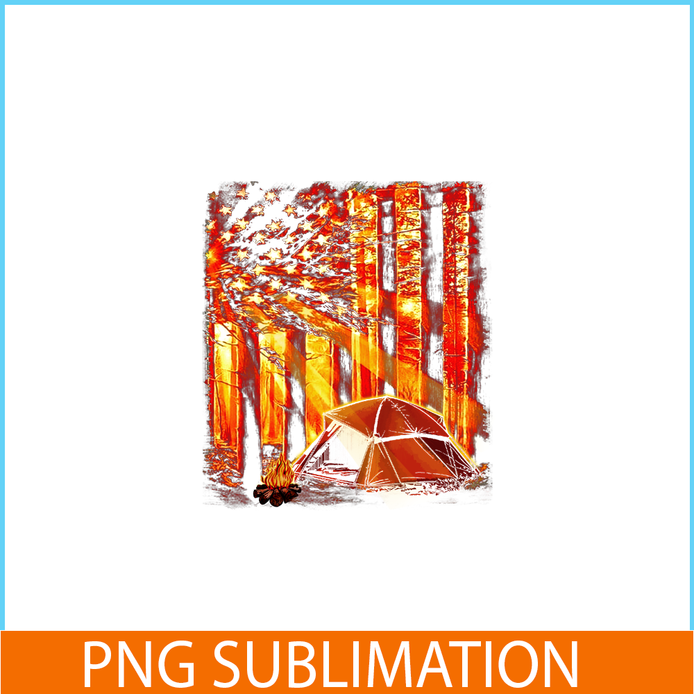 CAMP07112365-Into the wood PNG America Flag Camping PNG Loving Camping PNG.png