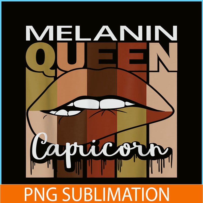 CPB28102333-Capricorn Queen PNG Zodiac Sign Melanin PNG Retro Vintage Birthday PNG.png