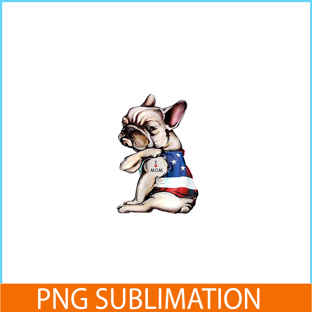 HL16102396-French Bulldog Tattoo PNG, Frenchie Dog Lover PNG, French Dog Artwork PNG.png