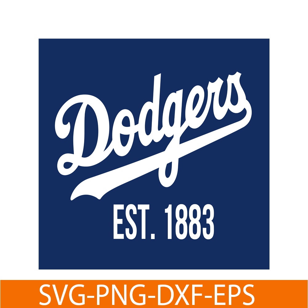 MLB011223131-Dodger EST 1883 Flag SVG, Major League Baseball SVG, MLB Lovers SVG MLB011223131.png