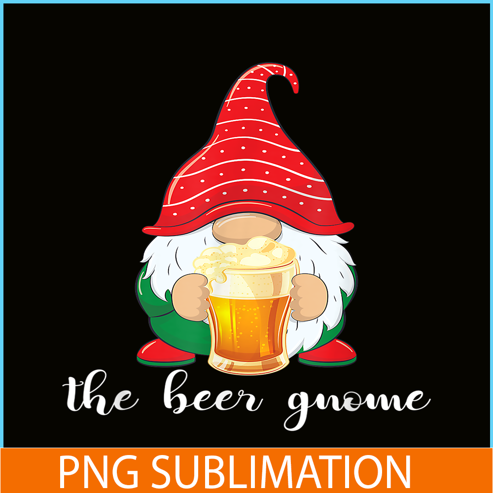 BEER28102315-Christmas Funny Gnome Beer Lovers PNG The Beer Gnome PNG Drunk Gnome PNG.png