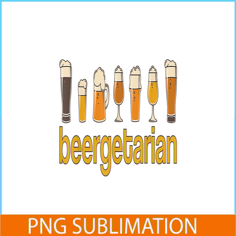 BEER28102323-Beeragetarian PNG Funny Beer Design PNG Brewery Lovers PNG.png