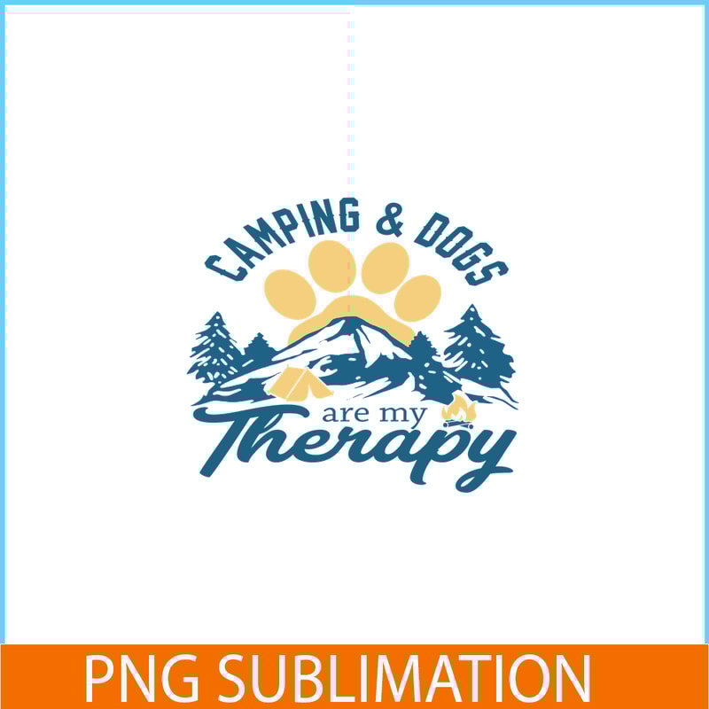 CAMP07112350-Camping Dog My Therapy PNG Dog Paw Behind The Ridge PNG Camping And Dogs PNG.png