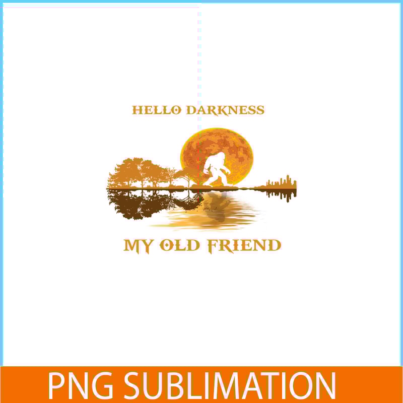 CAMP07112377-HELLO DARKNESS PNG MY OLD FRIEND PNG Bigfoot in moonlight PNG.png