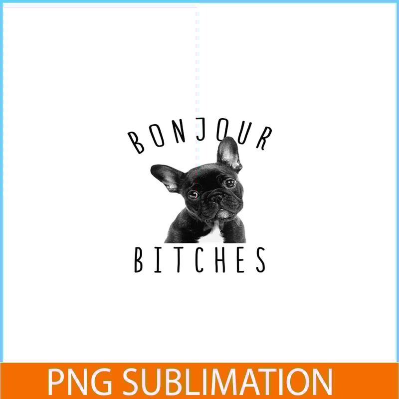 HL16102310-Bonjour Bitches PNG , Funny French Bulldog PNG, Dog Lover PNG.png