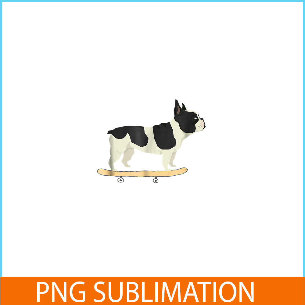 HL161023148-Funny French Bulldog Dog On Skateboard PNG, French Bulldog PNG, French Dog Artwork PNG.png