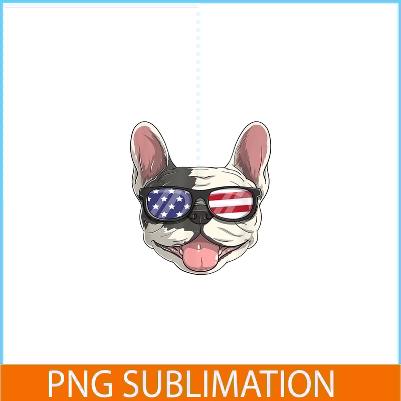 HL16102348-French Bulldog Dog USA PNG, French Dog Artwork PNG, Bulldog Mascot PNG.png