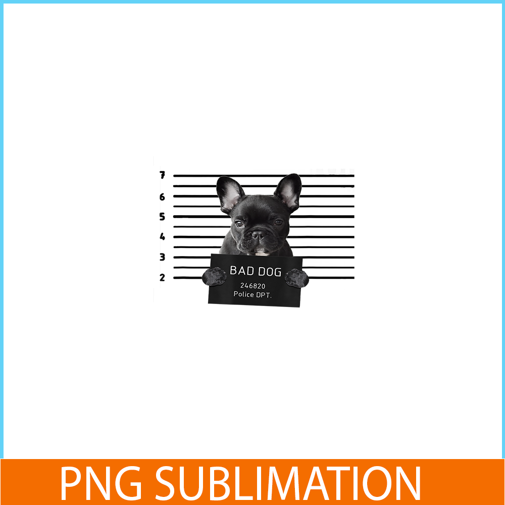 HL16102380-Bad Dog Jail Prisoner Puppy PNG, French Bulldog Prison PNG, Bulldog Mascot PNG.png