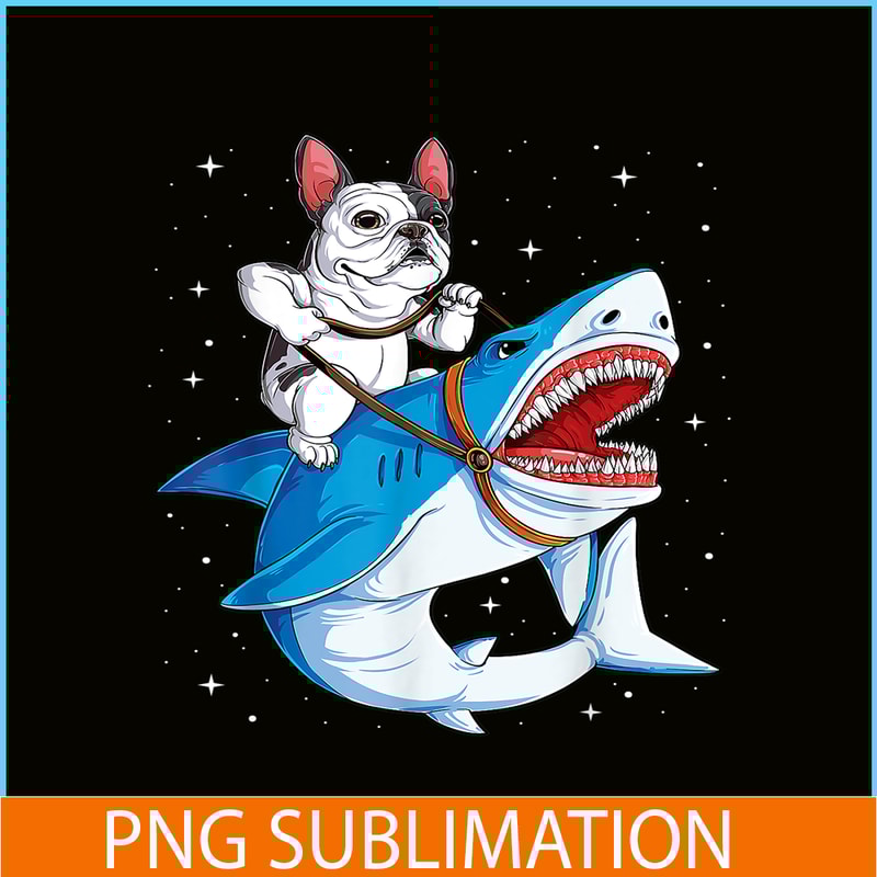 HL16102381-French Bulldog Shark PNG, Frenchie Dog Lover PNG, French Dog Artwork PNG.png