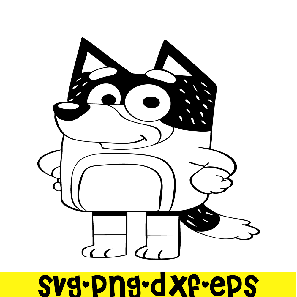 BL22112322-Bluey Black And White SVG PNG DXF EPS Bluey SVG Bluey Movie SVG.png