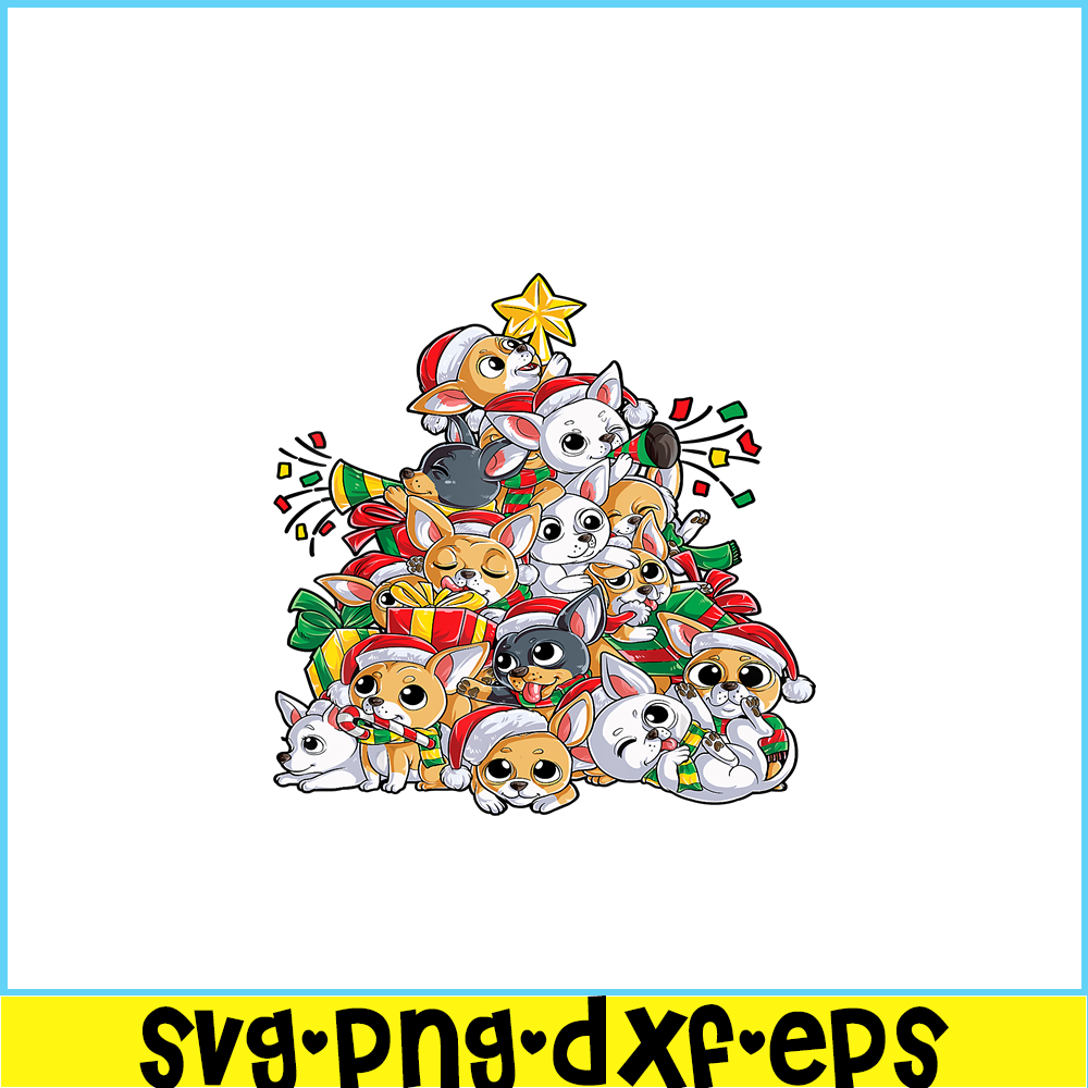 PNG141023128-Chihuahua Christmas Tree Dog Xmas Gift Santa Boys Kids Girls T-Shirt Png.png