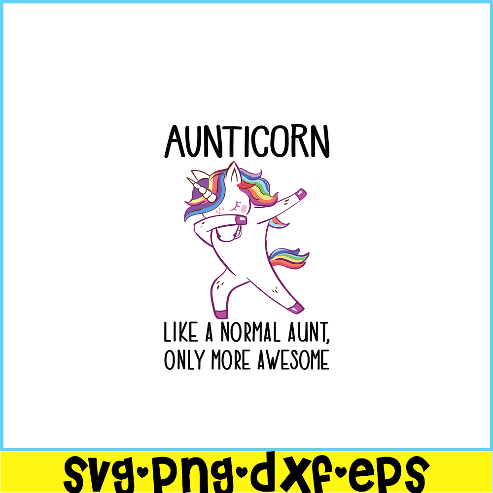 PNG14102344-Aunticorn Dabbing Unicorn Aunt Design for Auntie Slim Fit T-Shirt Png.png