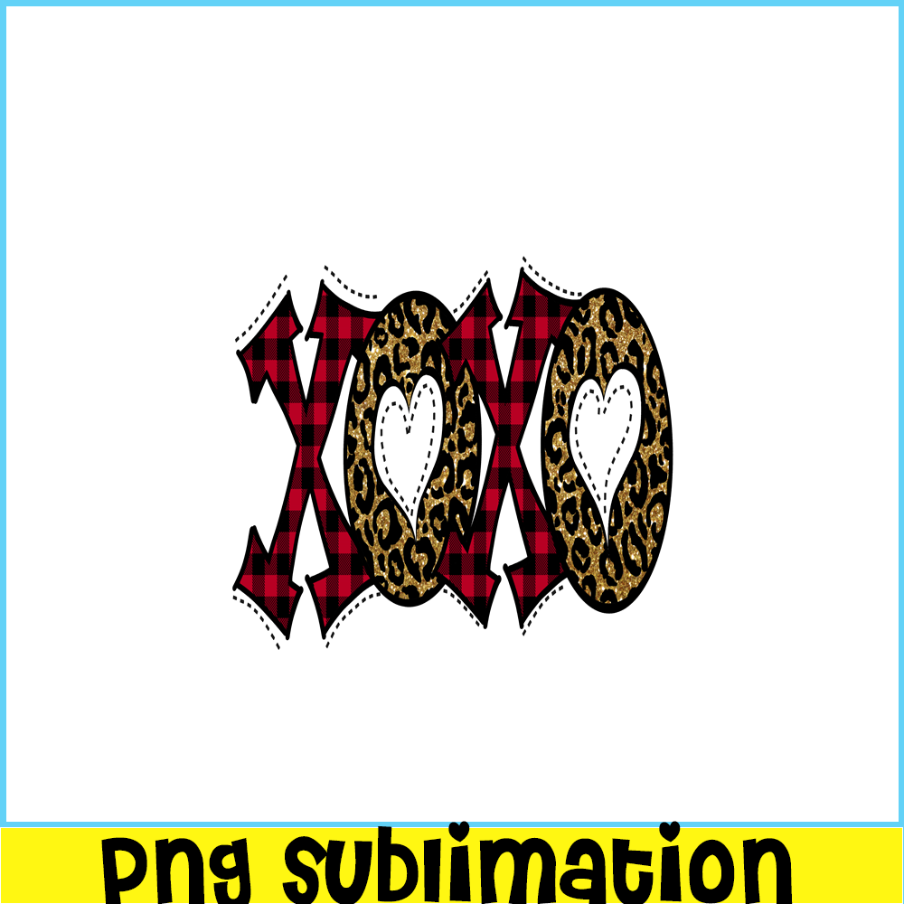VLT19102317-XOXO Leopard PNG, Sweet Valentine PNG, Valentine Holidays PNG.png