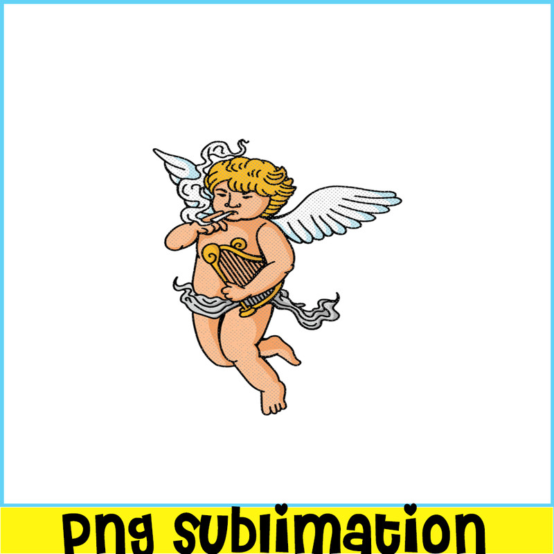 VLT21102334-Cupid Smoking PNG, Funny Valentine PNG, Valentine Holidays PNG.png
