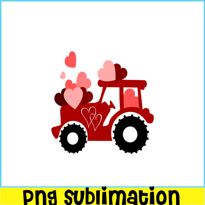 VLT21102374-Hearts Truck PNG, Sweet Valentine PNG, Valentine Holidays PNG.png