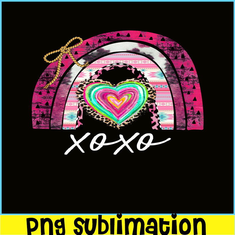 VLT21102393-Rainbow XOXO PNG, Sweet Valentine PNG, Valentine Holidays PNG.png