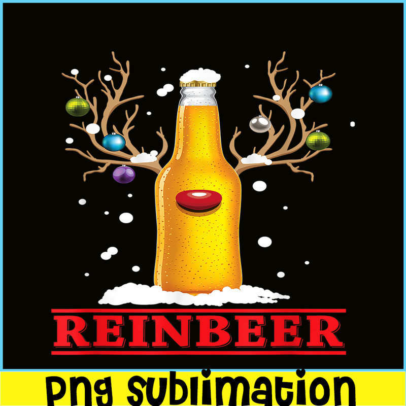 BEER28102364-Reinbeer PNG Christmas Lights Beer PNG Santa Reindeer Drinking PNG.png