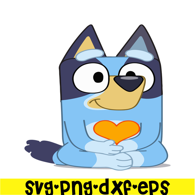 BL22112335-Bandit With Orange Heart SVG PDF PNG Bluey Character SVG Bluey Movie SVG.png