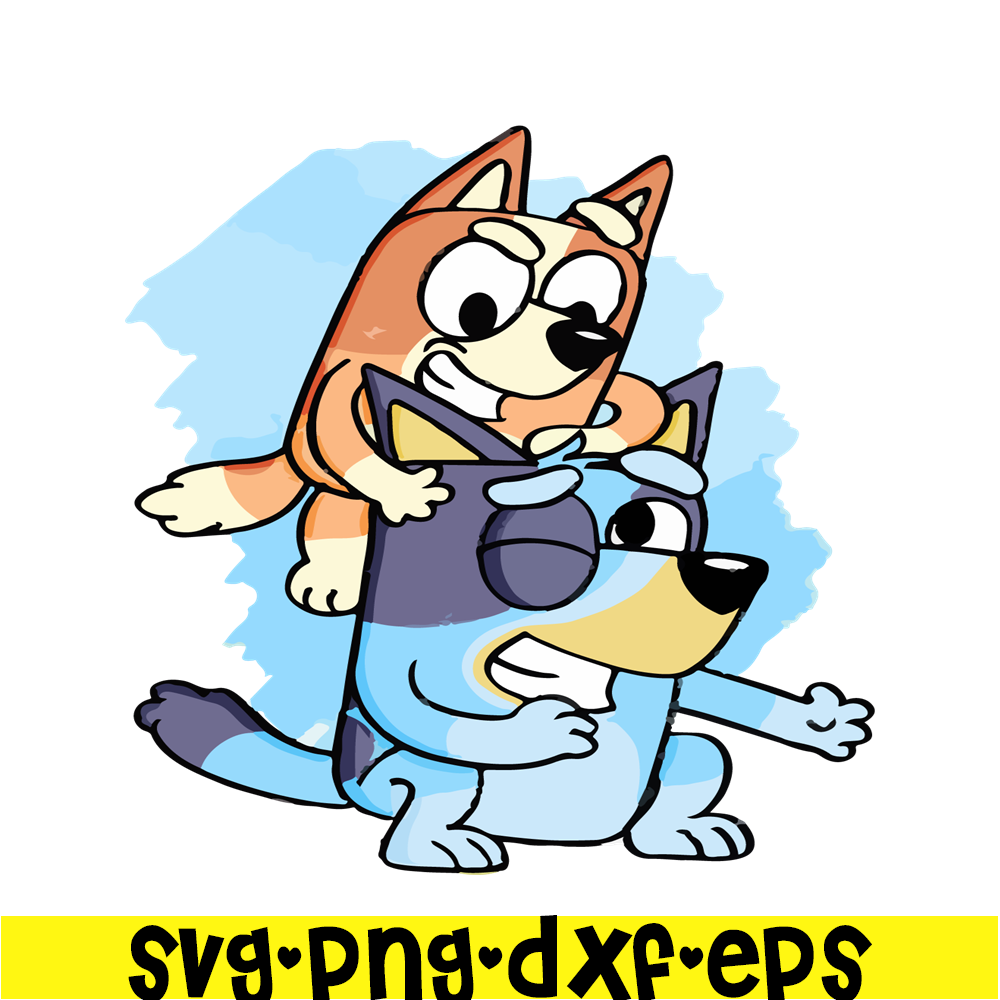 BL22112337-Funny Bluey Siblings SVG PDF PNG Bandit And Chilli SVG Bluey Family SVG.png