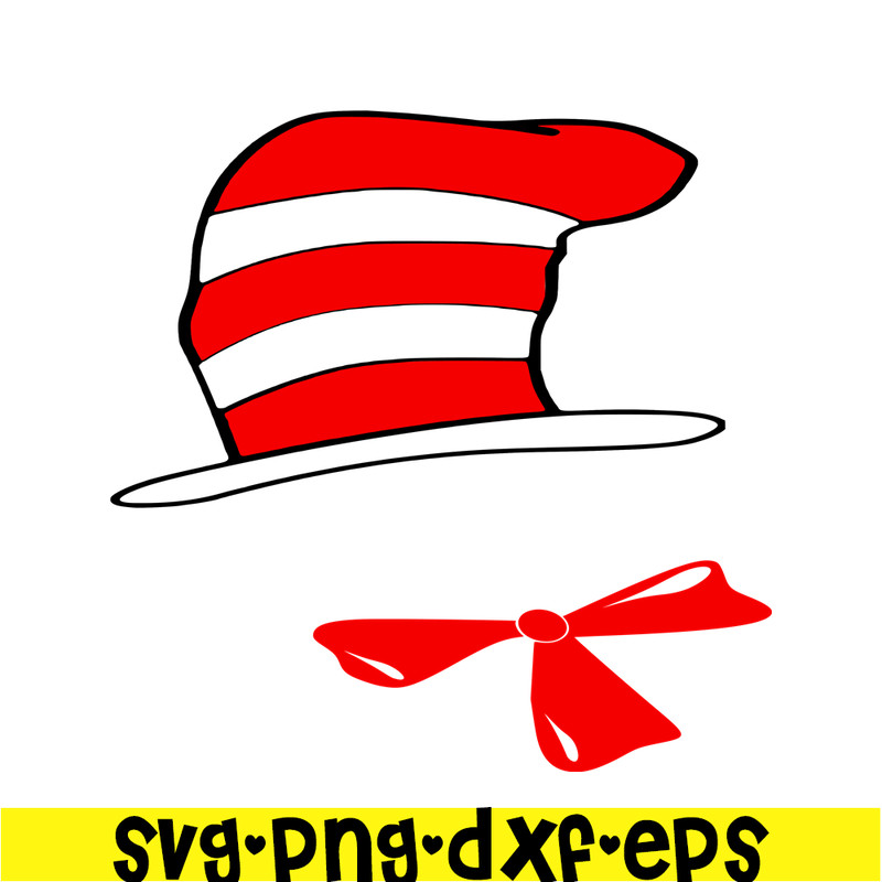 DS105122320-Hat and Bow SVG, Dr Seuss SVG, Cat In The Hat SVG DS105122320.png