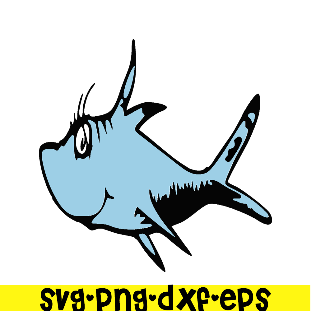 DS205122301-The Blue Fish SVG, Dr Seuss SVG, Cat in the Hat SVG DS205122301.png