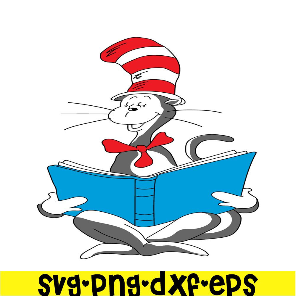 DS205122361-The Reading Cat SVG, Dr Seuss SVG, Cat In The Hat SVG DS205122361.png