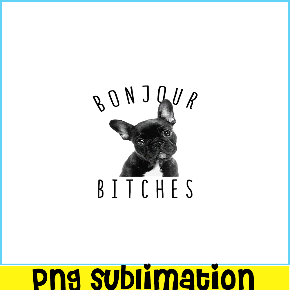 HL16102310-Bonjour Bitches PNG , Funny French Bulldog PNG, Dog Lover PNG.png