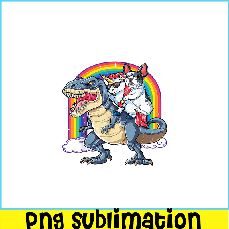 HL161023104-French Bulldog Unicorn Dinosaur T Rex PNG, Frenchie Dog Lover PNG, French Dog Artwork PNG.png