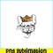 HL161023111-French Bulldog Wearing Crown PNG, Frenchie Dog Lover PNG, French Dog Artwork PNG.png