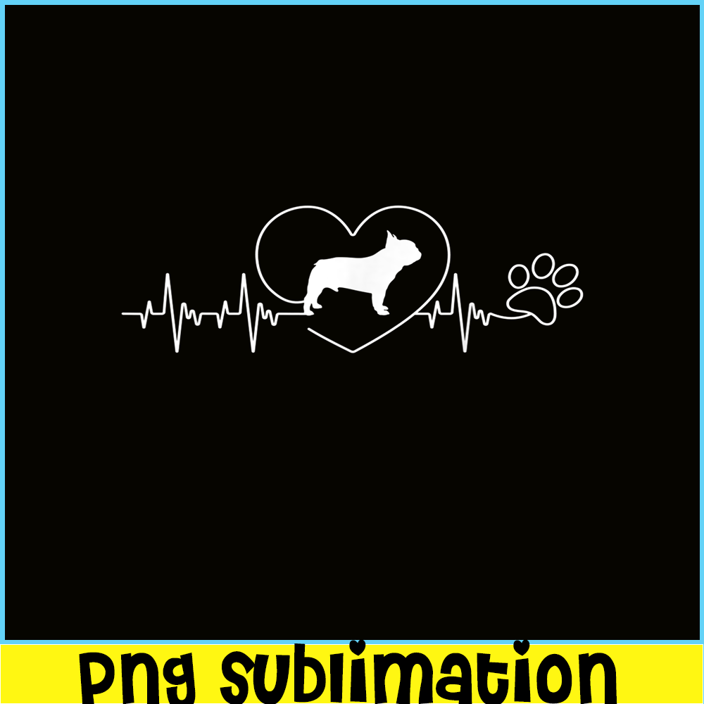HL161023141-French Bulldog Heartbeat PNG, French Bulldog PNG, French Dog Artwork PNG.png