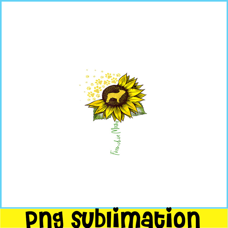 HL161023142-Frenchie Sunflower Bulldog PNG, French Bulldog PNG, French Dog Artwork PNG.png