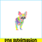 HL16102315-Colorful French Bulldog PNG, Frenchie Art PNG, Dog Lover PNG.png