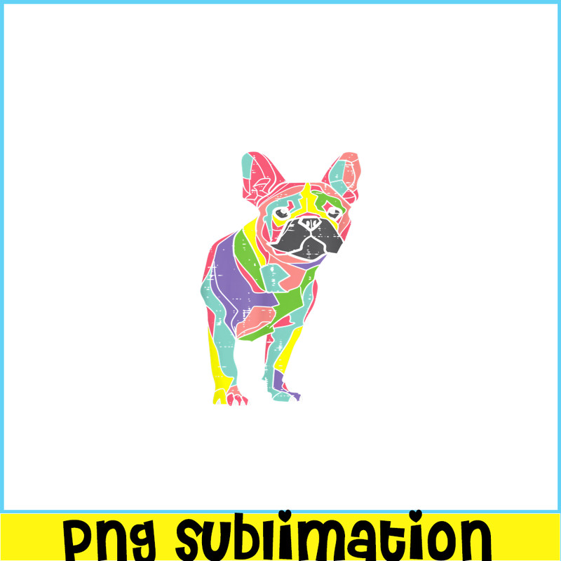 HL16102315-Colorful French Bulldog PNG, Frenchie Art PNG, Dog Lover PNG.png