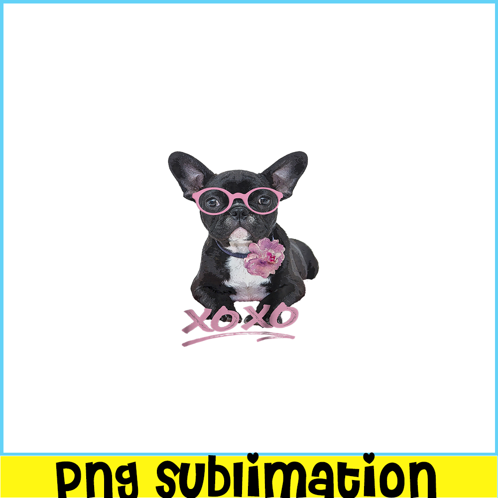 HL161023170-French Bulldog XOXO PNG, Frenchie Bulldog PNG, French Dog Artwork PNG.png